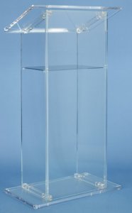 Amplivox SN307500 Traditional Rta Clear Acrylic Lectern