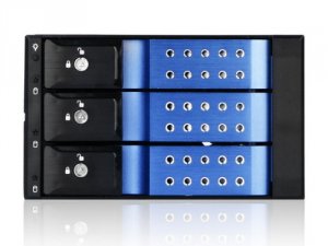 Istar BPN-DE230SS-BLUE 2x5.25 To 3x3.5 Sas Cage Blue