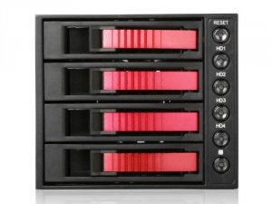 Istar BPU-340SATA-RED Usa 3x5.25 To 4x3.5sata Cage-red