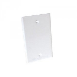 Unirise WP-BLANK-WHT Blank Wall Plate, Single Gang, White