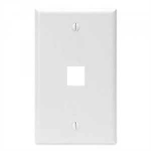 Unirise WP-1P-WHT 1port Wall Plate, Single Gang, White