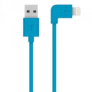 Belkin F8J147BT04-BLU 90 Degree Synccharge Cable,2.4a,ltg,4