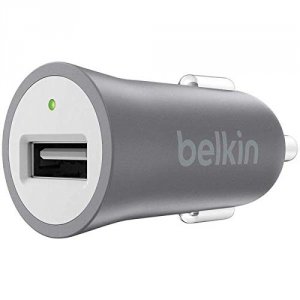 Belkin F8M730BTGRY Single Micro Car Charger,universal,5v,2.4a,gray