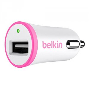 Belkin F8J054BTPNK Single Micro Car Charger,ipad,5v,2.4a,pink