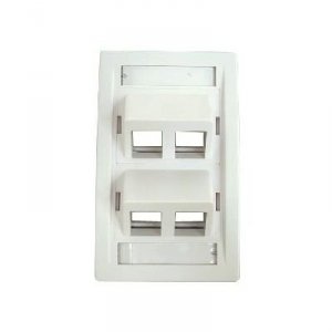 Belkin C-MAK1-4-WH-10 Angled Module Faceplate Single Gang White