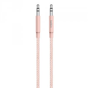 Belkin AV10164BT04-C00 Metallic Aux Cable, Rose Gold, 4 Feet