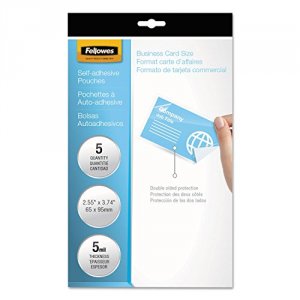 Fellowes 5220101 Pouch Self Adhesive Business Card Size 5