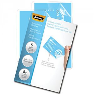 Fellowes 5220101 Pouch Self Adhesive Business Card Size 5