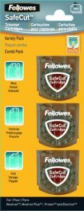 Fellowes 5411304 Replacement Safecut Blade Cartridges - 3pk Assorted