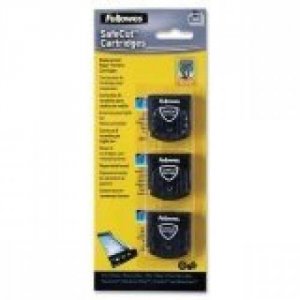 Fellowes 5411304 Replacement Safecut Blade Cartridges - 3pk Assorted