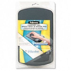 Fellowes 9175101 Mouse Pad  Wrist Support With Microbanreg; Protection