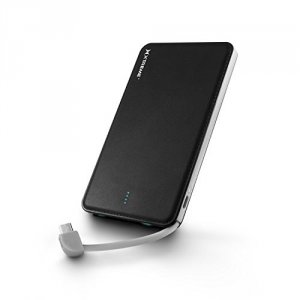 Jem XBB8-0134-BLK 10,000mah Slim Power Bank With Built-in Universal Li