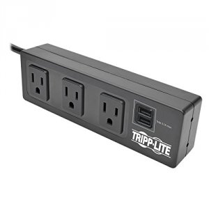 Tripp TLP310USBS 3-outlet Surge Protector Power Strip W2-port Usb Char