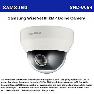 Pc SND-6084 Samsung 2.4mp Dome Camera Zoom Focus 3-8