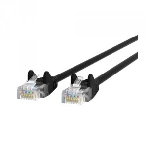 Belkin A3L791BT15MBLKS Cat5e Ethernet Patch  Cable Snagless, Rj45, Mm