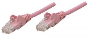 Intellinet 453141 100 Ft Pink Cat5e Snagless Patch Cable