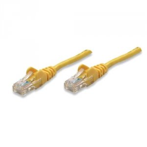 Intellinet 347471 Patch Cable Cat 5e Utp Yellow 1ft Snagless Boot