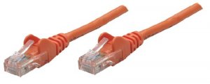 Intellinet 338325 50 Ft Orange Cat5e Snagless Patch Cable - High-speed