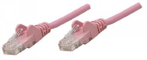 Intellinet 453110 25 Ft Pink Cat5e Snagless Patch Cable