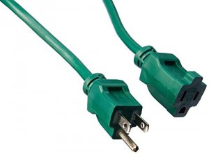 Monoprice 13833 12ft 16awg Green Outdoor Power Extension Cord Cable, 1