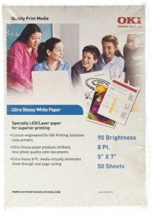 Okidata 52208910 Ultra Glossy Media (5 X 7  C 50 Sheets Box)(c8800c960