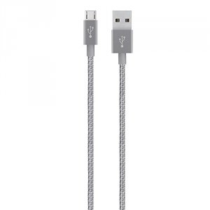 Belkin F2CU021BT04-GRY Cable,premium,usb,usbausbmicrob,4-foot,gray