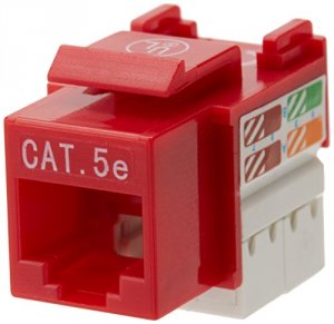 Intellinet 210478 Cat5e Red Keystone Jack Utp