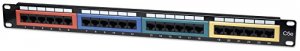 Intellinet 513678 24 Port Cat5e Color Coded Patch Panel