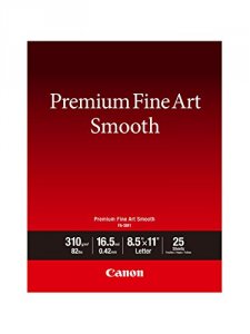 Canon 1711C002 Photo Paper Premium Fine Art Smooth 8.5x11 (25 Sheets)