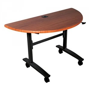 Mooreco 89999 Economy Lumina Flipper Table - Black Cherry - Half Round