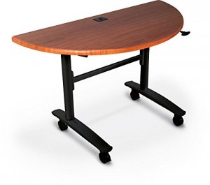 Mooreco 89999 Economy Lumina Flipper Table - Black Cherry - Half Round