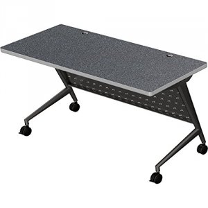 Mooreco 90276-4623-PL 6024 Trend Table - Black Frame Grey Nebula