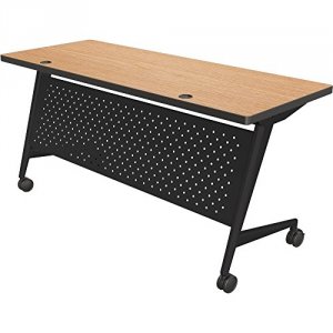 Mooreco 90277-7928-BK 7224 Trend Table - Black Frame  Oak Top