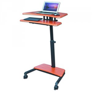 Mooreco 90459 Up-rite Workstation - Mobile Adjustable Sit And Stand De