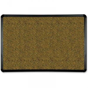 Mooreco 300PB-T1 Splash-cork Tackboard - Presidential Trim - Black 2x3