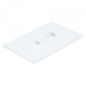 Monoprice 6727 Wall Plate For Keystone, 2 Hole - White