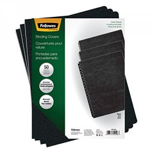 Fellowes 52128 Binding Covers Expressions Grain Black O