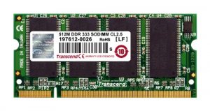 Transcend TS64MSD64V3J Memory - Ddr Sdram - 512 Mb - So Dimm 200-pin -