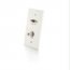 Legrand 41024 Vga  3.5mm Single Gang Wall Plate White