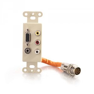 C2g 60023 Rapidrun Decora Integrated Hd15 + 3.5mm + Rca Audiovideo Wal