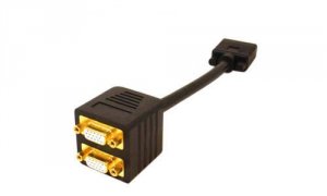 Addon VGASPLMFF 20.00cm (8.00in) Vga Male To Female Black Splitter Cab