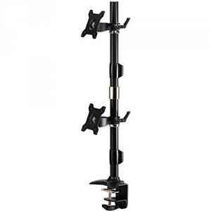 Amer AMR2CV Dual Monitor Vertical Clamp Mount Support 24 Inch Monitors