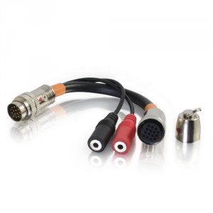 C2g UBC 60101 6in Rapidrun Dual 3.5mm Audio Breakout Adapter Cable - D