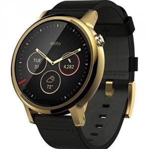 Motorola 00815NARTL Moto 360 Mens Large, Black Leather Band,