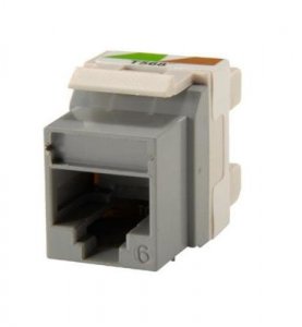 C2g KS6A-78 Gray Cat6 Keystone Jack