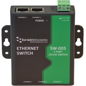 Brainboxes SW-005-X100M Ethernet 5 Port Switch 100 Bulk