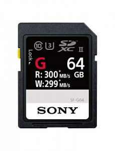 Sony SF-G64/T1 Memory Card, 64gb, Sf-g64t1, Uhs-ii Sd, Cl10, U3, Max R