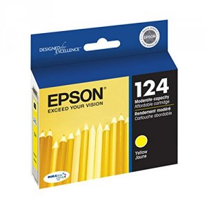 Original Epson EPST124420-S Yellow Ink Cartridge Moderate Use