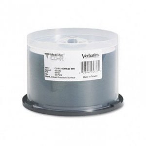 Verbatim 94737 Medidisc Cd-r 700mb 52x White Inkjet Printable With Bra