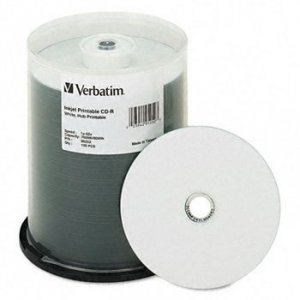 Verbatim 96189 Cd-r, , 700mb, 52x, White Inkjet Printable, 25pk Spindl